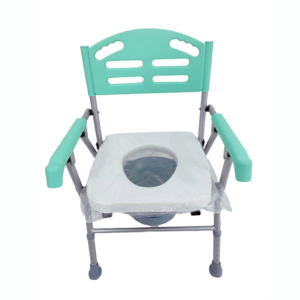 Cómodo Sanitario Tipo Ducha con Espaldar y Asiento Plástico
