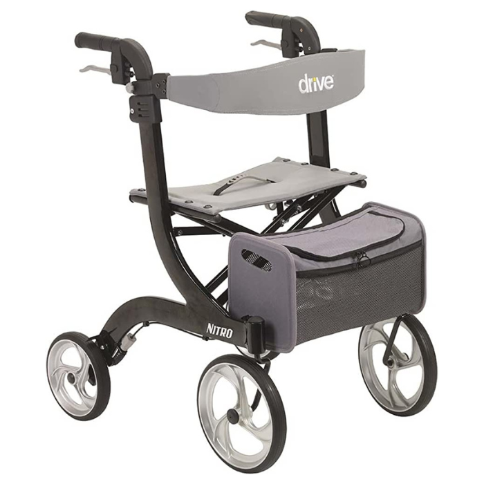 Caminador Espaldar Removible Negro