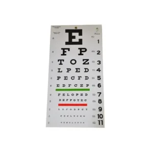 Cartón para examen visual