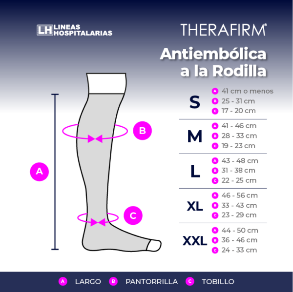 Media Antiembólica a la Rodilla Puntera Abierta