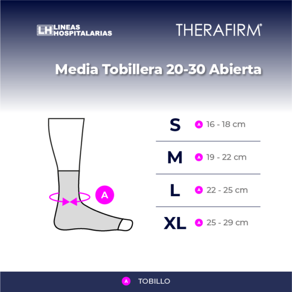 Media Tobillera 20-30 Puntera Abierta