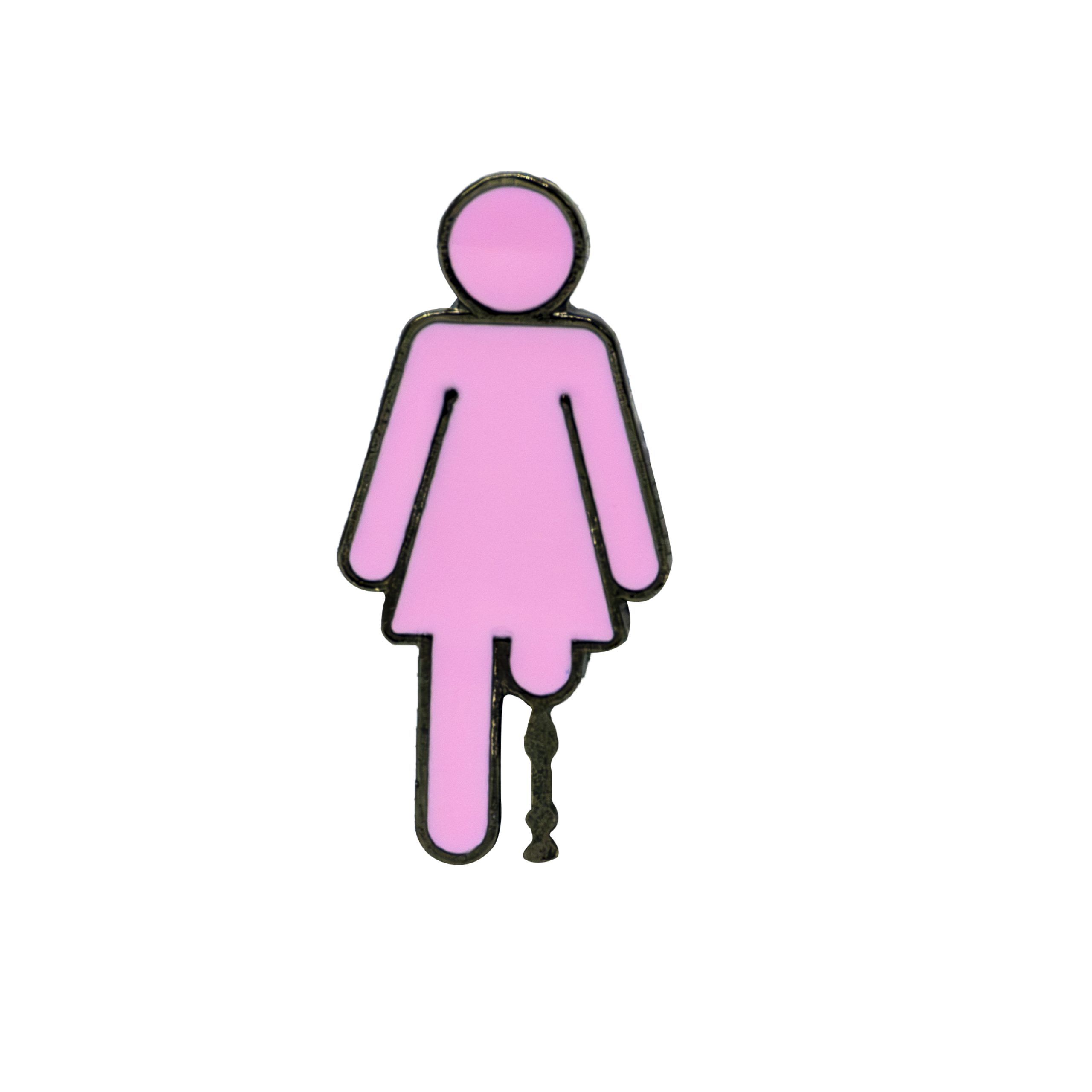 Pin de Mujer con Prótesis Color Rosado