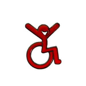 Pin Paciente en Silla de Ruedas Color Rojo - Image 1