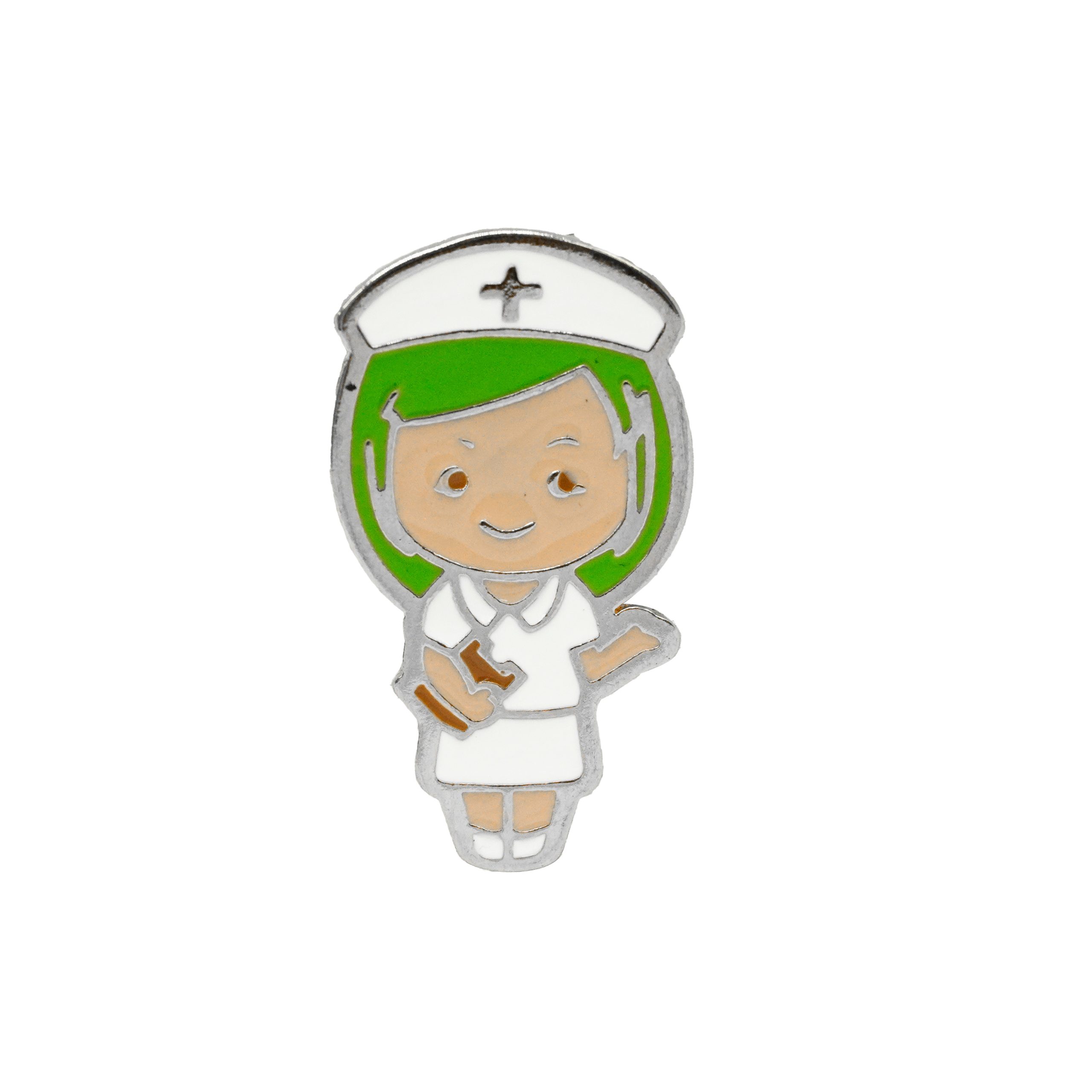 Pin Enfermera Cabello Verde