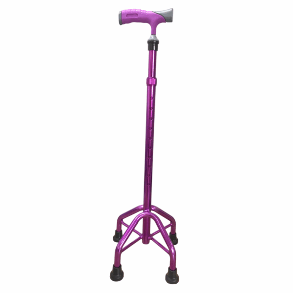 Bastón de Aluminio 4 Apoyos Color Fucsia Bastón de Aluminio 4 Apoyos Color Fucsia